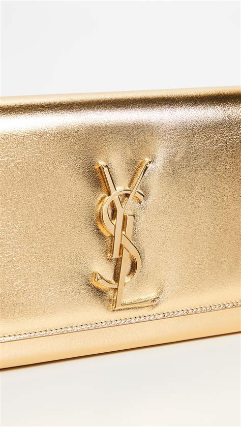 authentic ysl clutch|YSL metallic clutch.